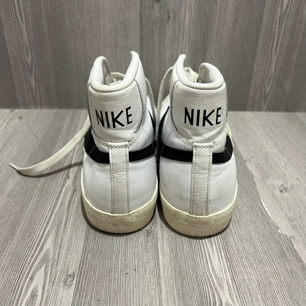 Nike Blazer Mid 77 Vintage White Black BQ6806-100 Mens High Top Sneakers Size 10